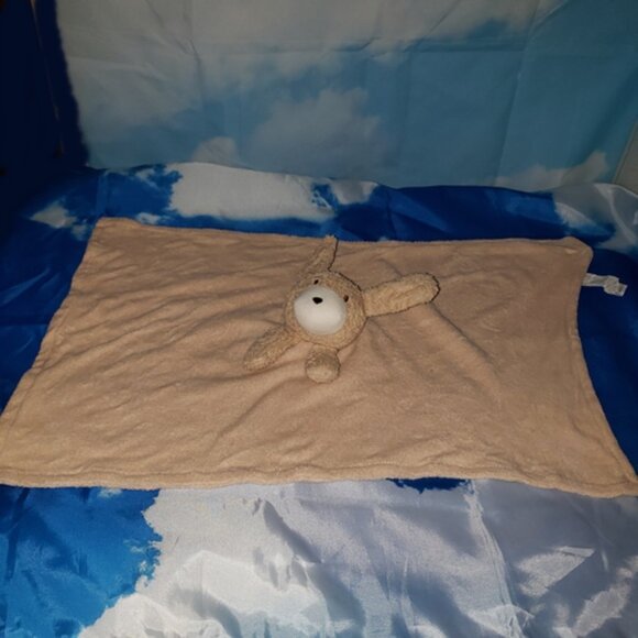 Emily & Oliver Rabbit + Bear 100% Organic Cotton Security PUPPY lovey Blanket - Picture 2 of 4